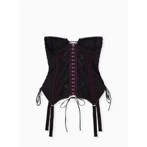 Torrid Betsey Johnson Corset Bustier Under Bust Underwire Lace Up NWT New 1X